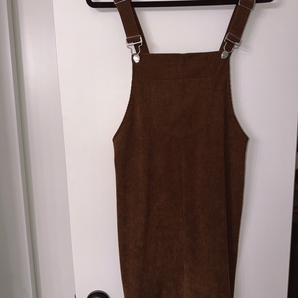 Amazon Corduroy Brown Jumper Skirt Size Small